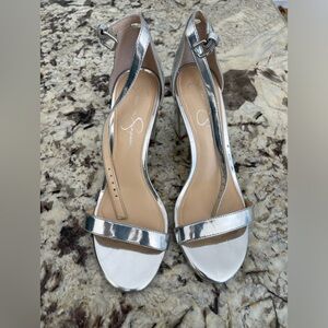 Jessica Simpson silver sandals